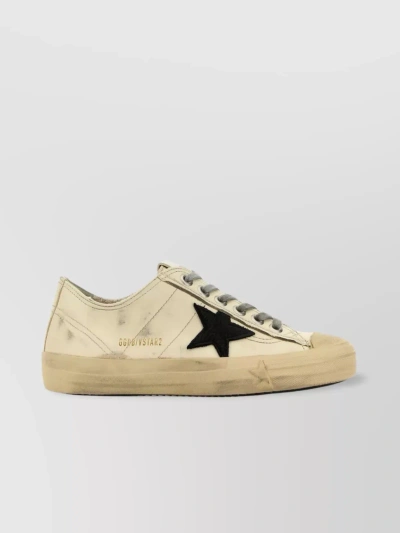 Golden Goose V-star Leather Sneakers In Cream