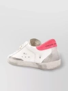 GOLDEN GOOSE LEATHER SNEAKERS WITH DISTRESSED FINISH AND SUEDE ACCENTS