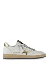 Golden Goose Leather Sneakers With Laminated Star And Heel Detail In Multi