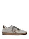 Golden Goose Leather Sneakers With Laminated Star And Heel Detail In Multi