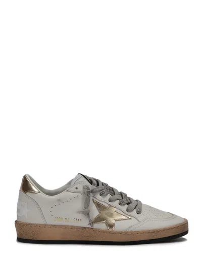GOLDEN GOOSE LEATHER SNEAKERS WITH PIERCED TIP
