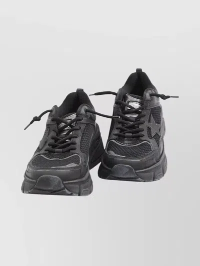 Golden Goose Leather Sneakers With Star Detail And Logo In Black