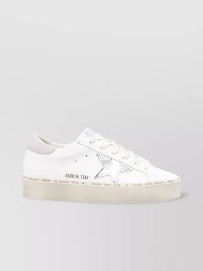 Golden Goose Leather Star Patch Low Top Sneakers In White