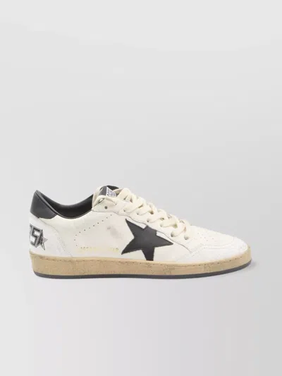 GOLDEN GOOSE LEATHER STAR PERFORATED TOE SNEAKERS
