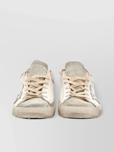Golden Goose Leather Star Sneakers Breathable Holes In Gold