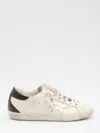 Golden Goose Super Star Vintage White Leather Low-top Sneakers In Multi