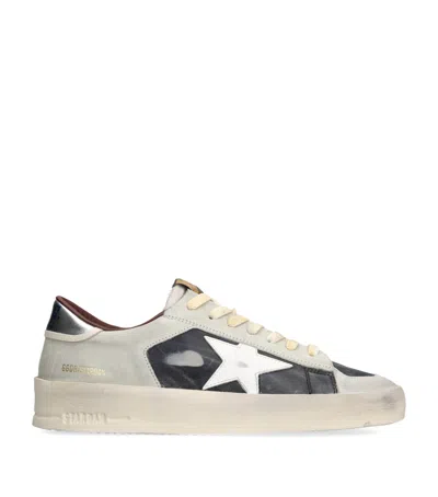 Golden Goose Leather Stardan Sneakers In Blue