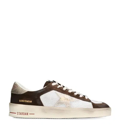 Golden Goose Leather Stardan Sneakers In Mid Brown