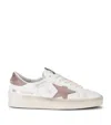 Golden Goose Distressed White Leather Low-top Sneakers With Textured Star In White