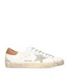 Golden Goose Super-star Sneakers With Ice-gray Suede Star And Light Brown Heel Tab Shoes In Beige