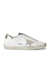 Golden Goose Mens Silver Com Super-star Logo-embellished Leather Low-top Trainers In Gold