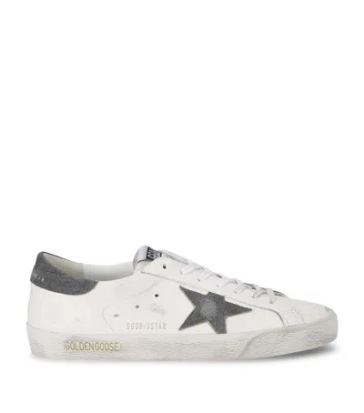 Golden Goose Leather Super-star Sneakers In Grey
