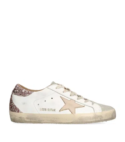 Golden Goose Leather Super-star Sneakers In White/comb