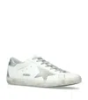 Golden Goose Super Star Leather Upper And Heel Suede Star And Spur In White