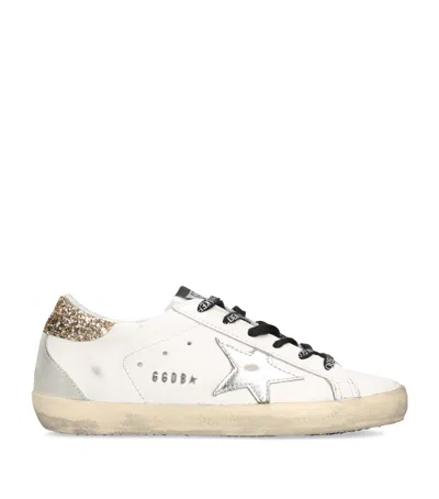 Golden Goose Leather Superstar Sneakers In White/comb