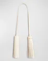 Golden Goose Leather Tassel Charm In Neutral