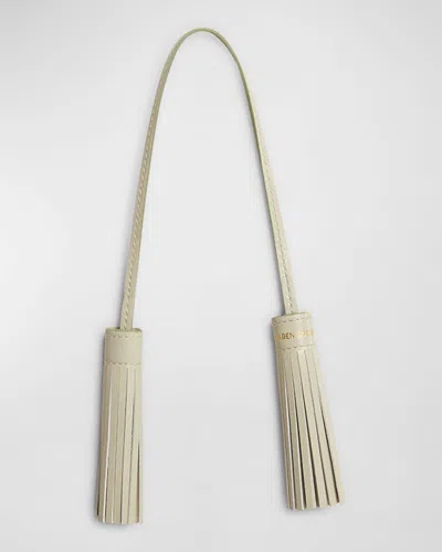 Golden Goose Leather Tassel Charm In Green
