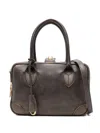 Golden Goose Structured Rectangular Shoulder Bag With Gold-tone Hardware In Brown
