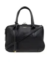 Golden Goose Life Black Sheepskin Bag And Gold Details In Black