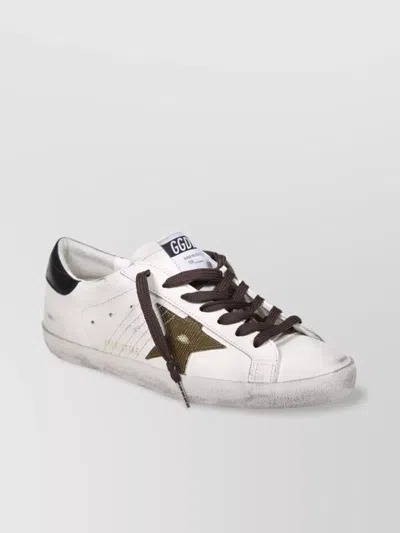 Golden Goose Leather Upper Sneakers With Cocco Print Star