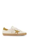 Golden Goose Leather Upper Sneakers With Suede Accents In Neutral