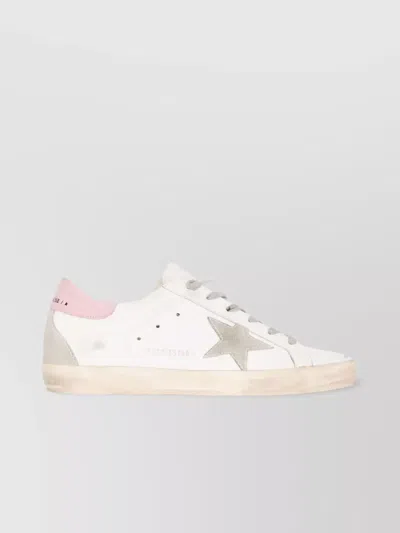 Golden Goose Leather Upper Sneakers With Suede Star Patch In Neutral