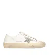 Golden Goose V-star 2 Distressed Leather Sneakers In White