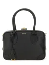Golden Goose Black Vita Leather Satchel Bag In Black