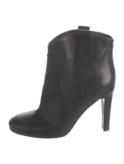 Pre-owned Golden Goose Leather Western Boots In Black