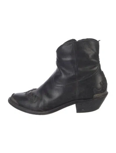 Pre-owned Golden Goose Leather Western Boots In Black