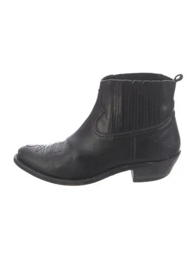 Pre-owned Golden Goose Leather Western Boots In Black