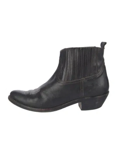 Pre-owned Golden Goose Leather Western Boots In Blue
