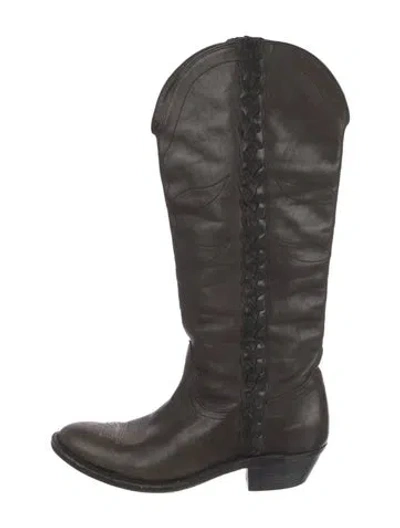 Pre-owned Golden Goose Leather Western Boots In Brown