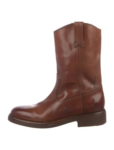Pre-owned Golden Goose Leather Western Boots In Brown