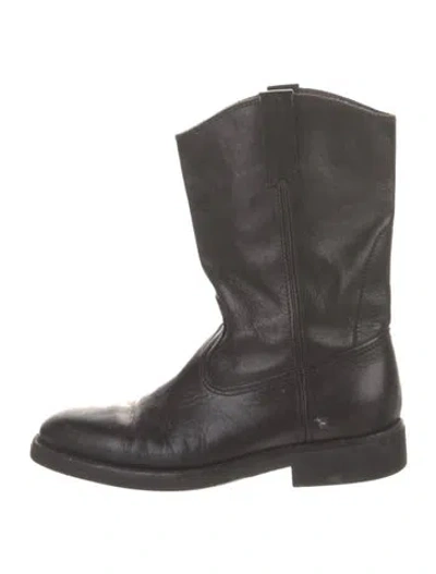Pre-owned Golden Goose Leather Western Boots In Gray