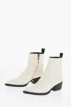 Golden Goose Leather Western Boots With Point Toe 5,5cm In White