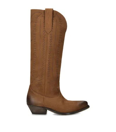 Golden Goose Leather Wish Star Knee-high Boots 40 In Multi