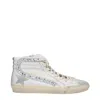 Golden Goose Unisex Slide Embellished High Top Sneakers In White