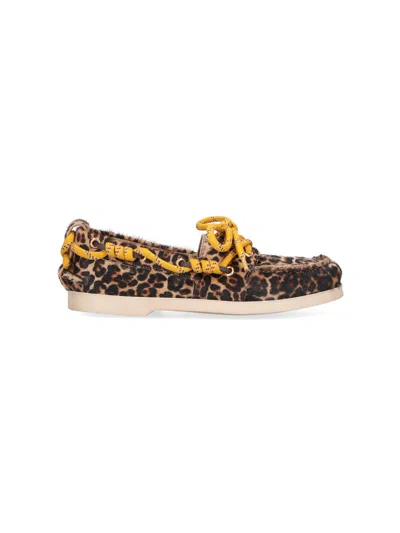 Golden Goose Leather-trim Flat Sneaker For Women In Animal Print