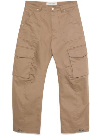 Golden Goose Twill Cargo Pants In Italian In Beige
