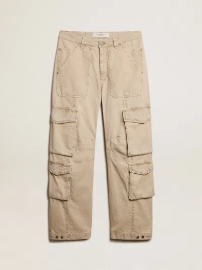 Golden Goose Lenin Cargo Pants Khaki In Neutral