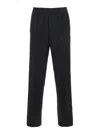 Golden Goose Relaxed Fit Jogging Pants In Light Dry Wool Gabardine In Black