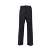 Golden Goose 'lennon' Pinstriped Wool Pants In Black