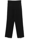 Golden Goose Deluxe Brand Wide Leg Wool Gabardine Jogging Pants In Schwarz