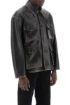 GOLDEN GOOSE LEONE AVIATOR JACKET IN LIVED-IN-EFFECT LEATHER