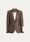 Golden Goose Leopard Print Blazer In Brown / Black
