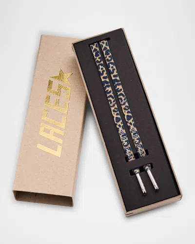 Golden Goose Leopard Logo Lace Kit In Multi