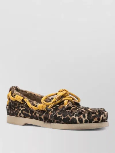 Golden Goose Leopard-print Pony Skin Cruise Loafers With Hiking Cord In Animal Print