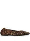 Golden Goose Amy Leopard-print Ballet Flats In Brown