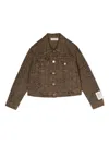 Golden Goose Leopard-print Denim Jacket In Brown